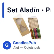 Set Aladín personnalisable : crayons de couleur avec logo - Miniature 3
