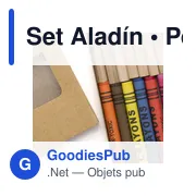 Set Aladín personnalisable : crayons de couleur avec logo - Miniature 4