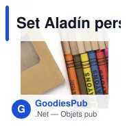 Set Aladín personnalisable : crayons de couleur avec logo - Miniature 5