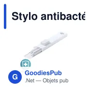 Stylo antibactérien personnalisable avec logo pour entreprise - Miniature 1