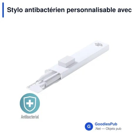 Stylo antibactérien personnalisable avec logo pour entreprise