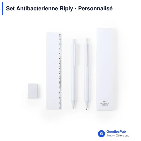 Stylo antibactérien personnalisable avec logo pour entreprise - Image 2