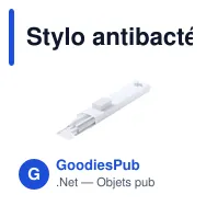Stylo antibactérien personnalisable avec logo pour entreprise - Miniature 3