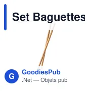 Set de Baguettes Dunay personnalisables avec logo pour entreprises - Miniature 1