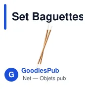 Set de Baguettes Dunay personnalisables avec logo pour entreprises - Miniature 2