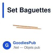 Set de Baguettes Dunay personnalisables avec logo pour entreprises - Miniature 3