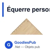 Équerre personnalisable en bambou naturel avec logo - Géométrie bambou - Miniature 2