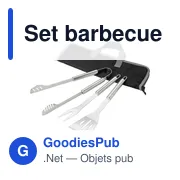 Set barbecue personnalisable avec logo - Accessoires barbecue - Miniature 1
