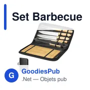 Set Barbecue personnalisable Craxton avec logo - Miniature 1