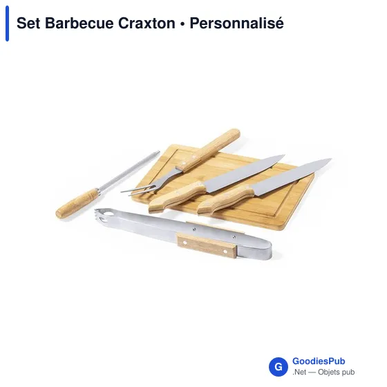 Set Barbecue personnalisable Craxton avec logo - Image 4