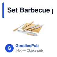 Set Barbecue personnalisable Craxton avec logo - Miniature 5