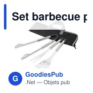 Set barbecue personnalisable dans une pochette Priscilla avec logo - Miniature 3