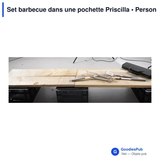 Set barbecue personnalisable dans une pochette Priscilla avec logo - Image 4