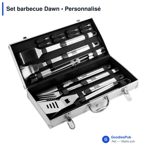 Set barbecue personnalisable avec logo - Set barbecue Dawn - Image 4