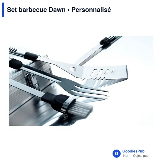 Set barbecue personnalisable avec logo - Set barbecue Dawn - Image 5