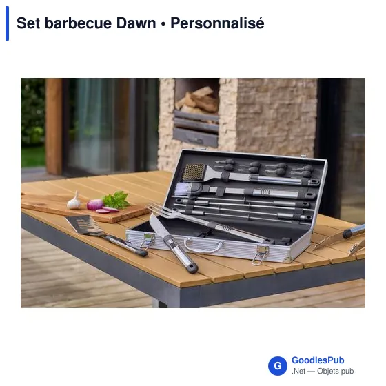 Set barbecue personnalisable avec logo - Set barbecue Dawn - Image 6