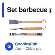 Set barbecue personnalisable Kaitlyn avec logo - Miniature 2