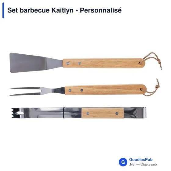 Set barbecue personnalisable Kaitlyn avec logo - Image 2