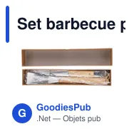 Set barbecue personnalisable Kaitlyn avec logo - Miniature 3
