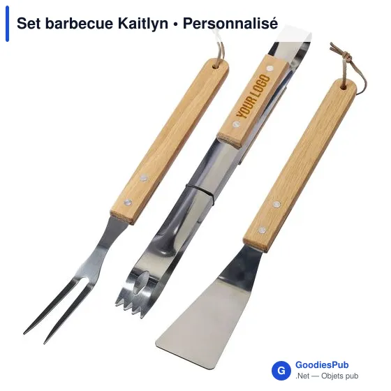Set barbecue personnalisable Kaitlyn avec logo - Image 4