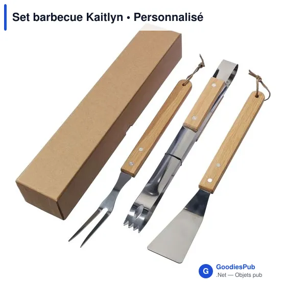Set barbecue personnalisable Kaitlyn avec logo - Image 5
