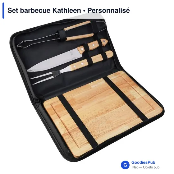 Set barbecue personnalisable avec logo - Set barbecue Kathleen - Image 3