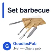Set barbecue personnalisable avec logo - Set barbecue Kathleen - Miniature 6