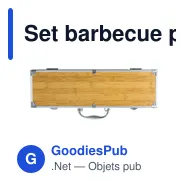 Set barbecue personnalisable Melina avec logo pour entreprises - Miniature 1