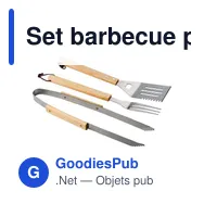 Set barbecue personnalisable Melina avec logo pour entreprises - Miniature 3