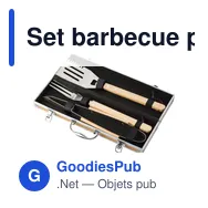 Set barbecue personnalisable Melina avec logo pour entreprises - Miniature 4