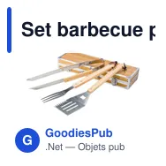 Set barbecue personnalisable Melina avec logo pour entreprises - Miniature 7