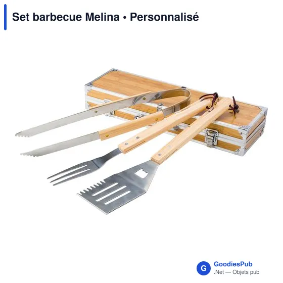 Set barbecue personnalisable Melina avec logo pour entreprises - Image 7