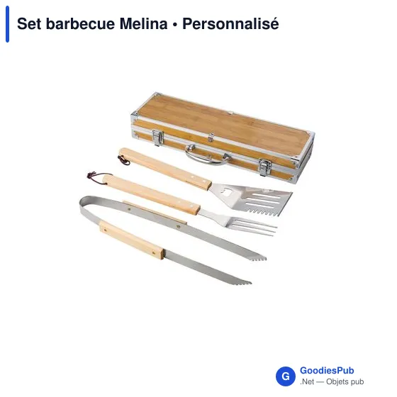 Set barbecue personnalisable Melina avec logo pour entreprises - Image 9