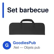 Set barbecue personnalisable Silas avec logo - Accessoires barbecue - Miniature 1