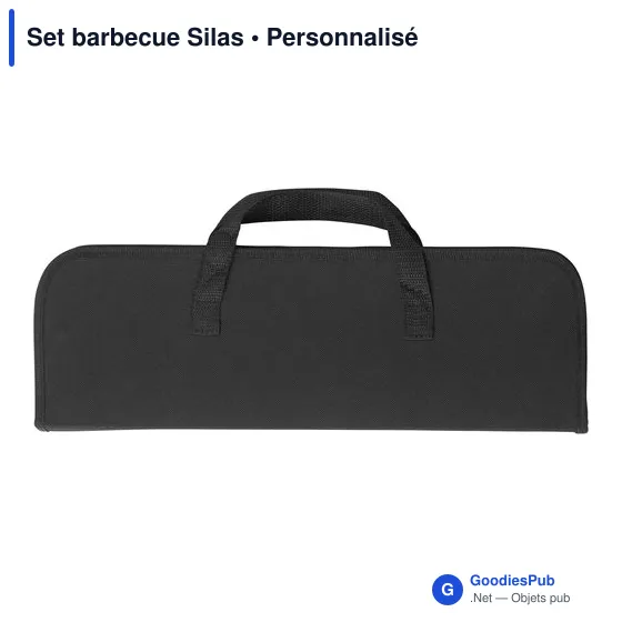 Set barbecue personnalisable Silas avec logo - Accessoires barbecue - Image 1