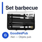 Set barbecue personnalisable Silas avec logo - Accessoires barbecue - Miniature 2
