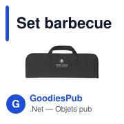 Set barbecue personnalisable Silas avec logo - Accessoires barbecue - Miniature 4