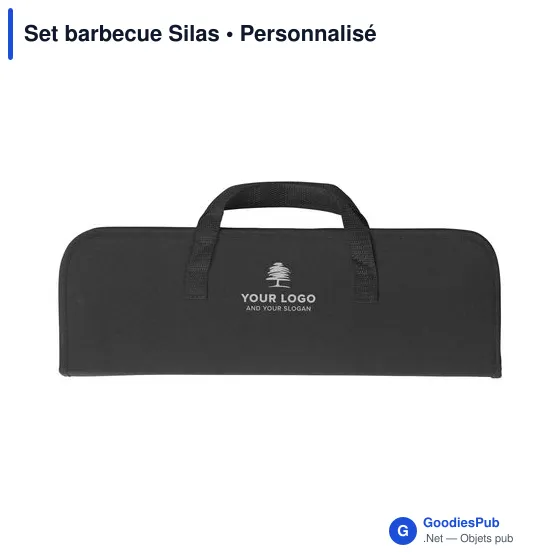 Set barbecue personnalisable Silas avec logo - Accessoires barbecue - Image 4