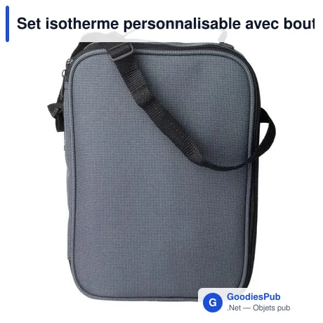 Set isotherme personnalisable avec bouteille et mugs - Friedaavec logo