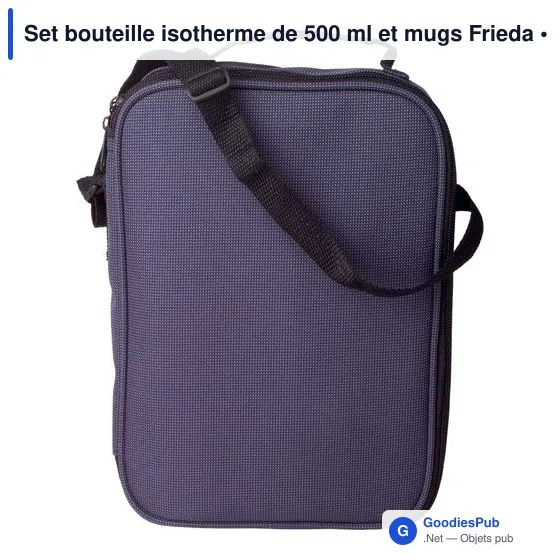 Set isotherme personnalisable avec bouteille et mugs - Friedaavec logo - Image 2