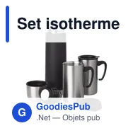 Set isotherme personnalisable avec bouteille et mugs - Friedaavec logo - Miniature 3
