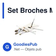Set Broches Maquillaje Kurt - Miniature 1