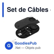 Set de Câbles de Charge Personnalisable Nebrex avec Logo - Miniature 1