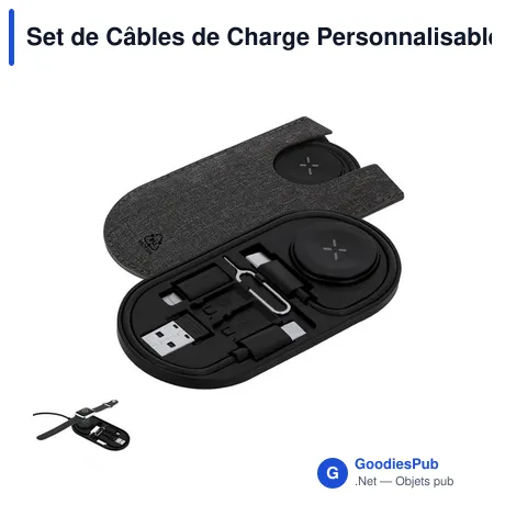 Set de Câbles de Charge Personnalisable Nebrex avec Logo
