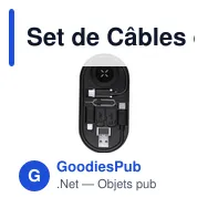 Set de Câbles de Charge Personnalisable Nebrex avec Logo - Miniature 2
