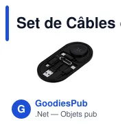 Set de Câbles de Charge Personnalisable Nebrex avec Logo - Miniature 3