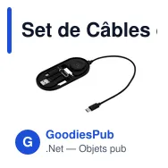 Set de Câbles de Charge Personnalisable Nebrex avec Logo - Miniature 5