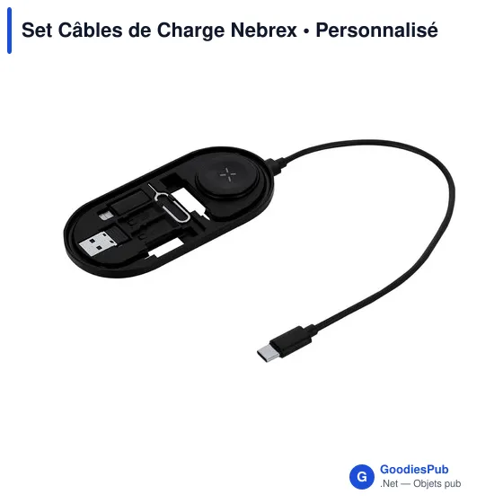Set de Câbles de Charge Personnalisable Nebrex avec Logo - Image 5