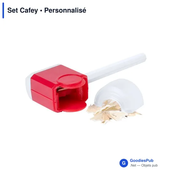 Set Cafey personnalisable avec logo - Taille-crayon multifonctions - Image 12