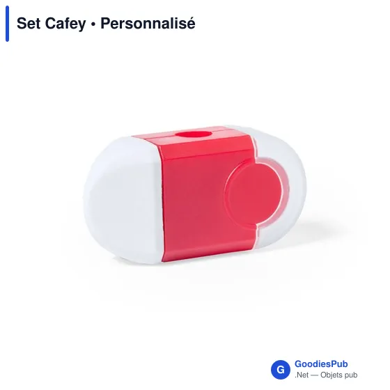 Set Cafey personnalisable avec logo - Taille-crayon multifonctions - Image 3